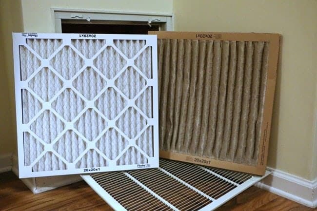 Clean air filter versus a dirty air filter