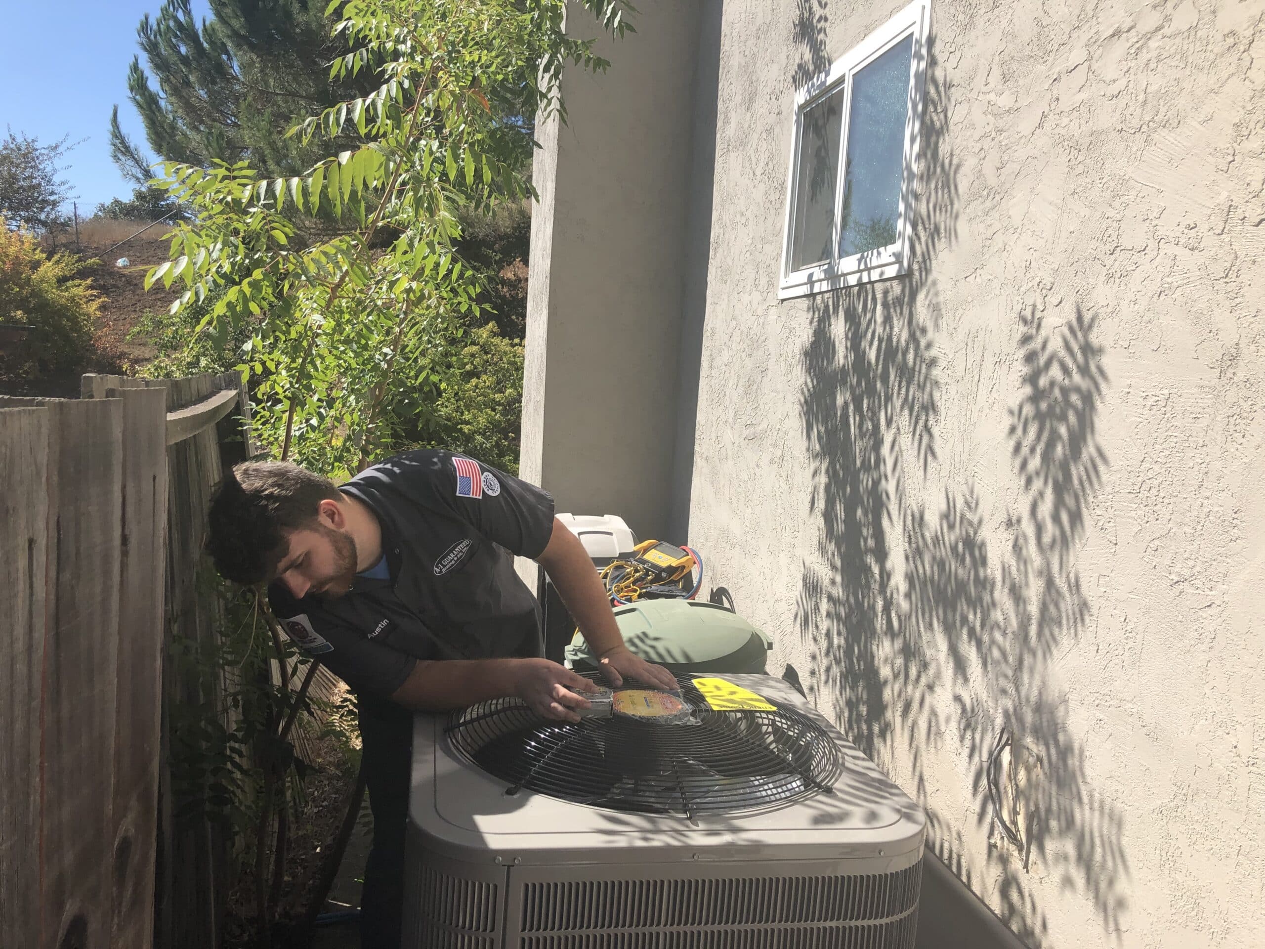 A-1 Guaranteed team member installing new heat pump